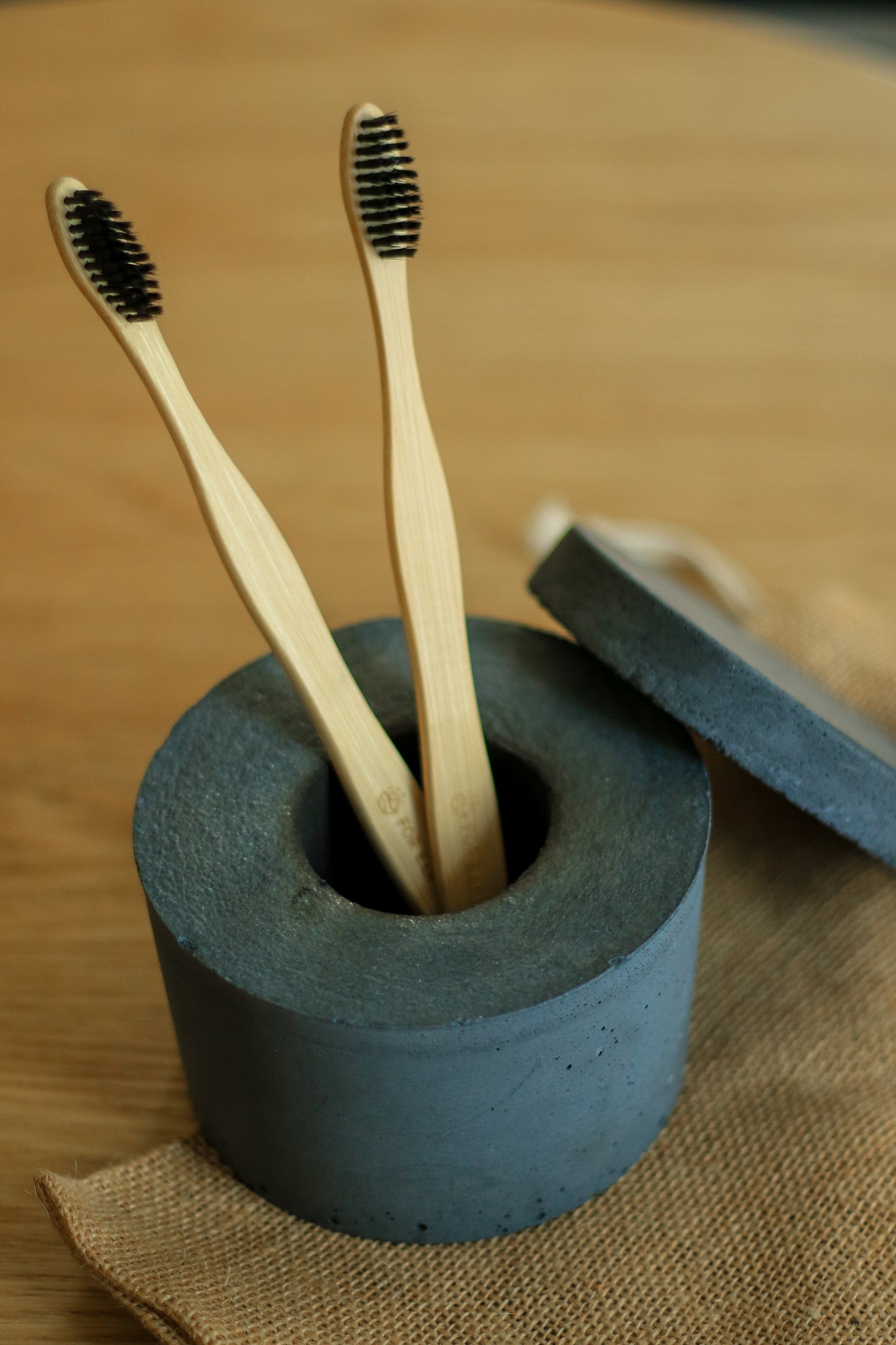 FES Classic Bamboo Toothbrush (Charcoal Bristles)